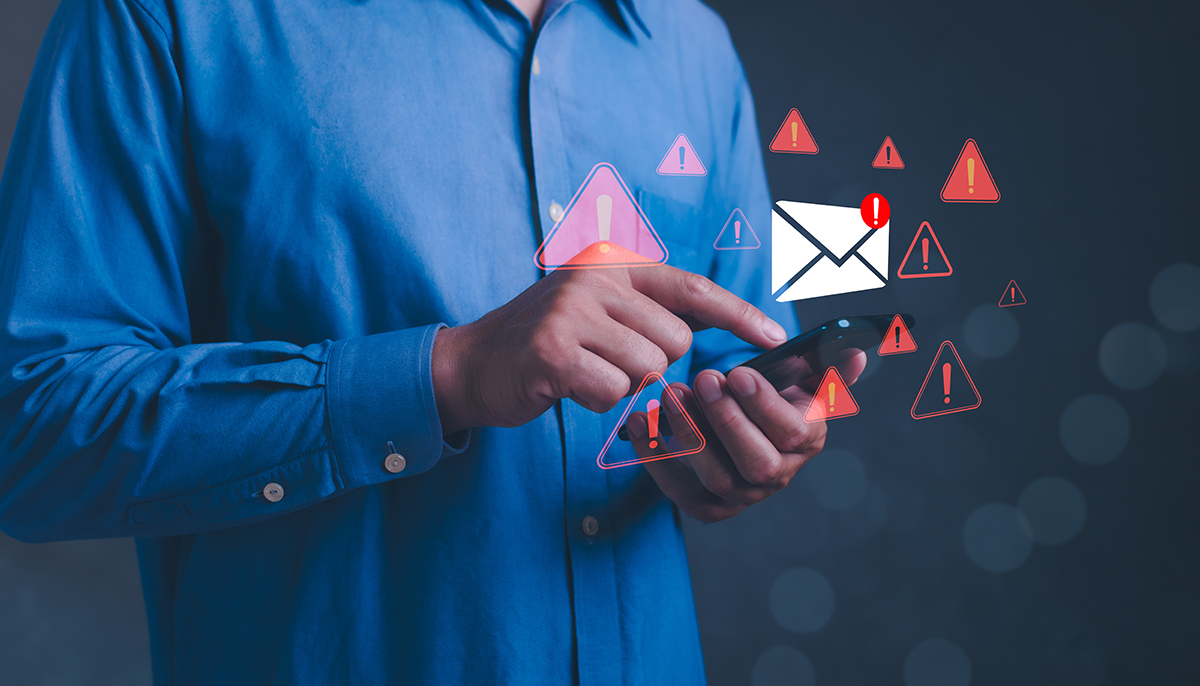 Urgent alert phishing email threats and scam warnings for online